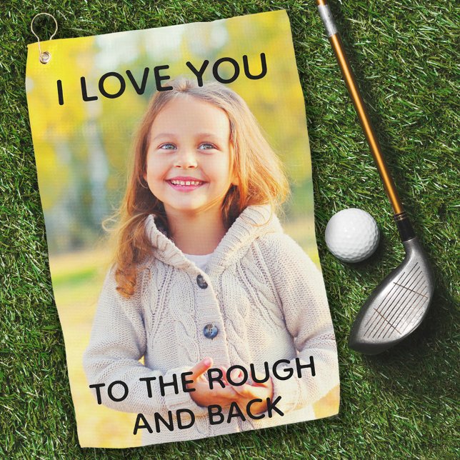 Serviette De Golf Photo personnalisée Aimez-vous à la rugosité et au (Créateur téléchargé)
