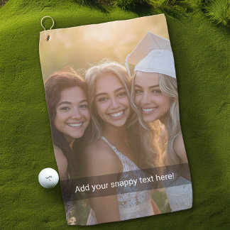 Serviette De Golf Photo personnalisée avec votre propre mème Convers