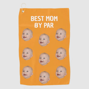 Serviette De Golf Photo Personnalisée Meilleure Maman Par Par Enfant