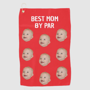 Serviette De Golf Photo Personnalisée Meilleure Maman Par Par Enfant