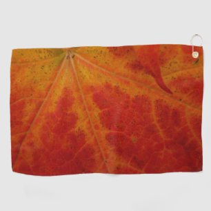 Serviette De Golf Photographie abstraite de la feuille d'érable roug