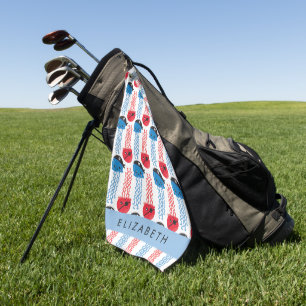 Serviette De Golf Pirate Jellyfish, Motif de méduses, Votre nom