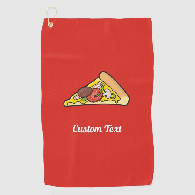 Serviette De Golf Pizza Slice (Devant)