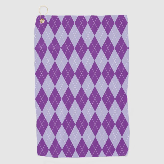Serviette De Golf Plaid pourpre (Devant)
