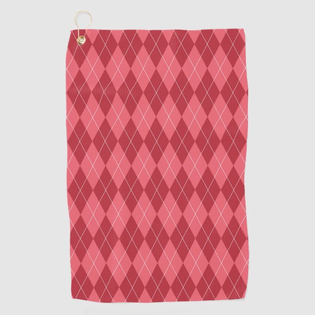 Serviette De Golf Plaid rouge (Devant)