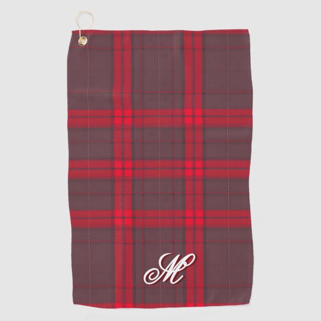 Serviette De Golf Plaid Rouge traditionnel Tartan Collection moderne (Devant)