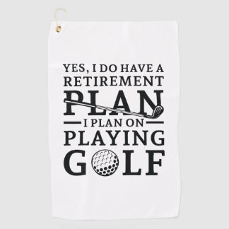 Serviette De Golf Plan de retraite Golf