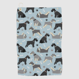 Serviette De Golf Poches et os Schnauzer