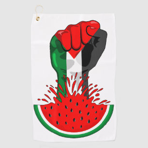 Serviette De Golf Poing de résistance palestinienne sur le symbole d