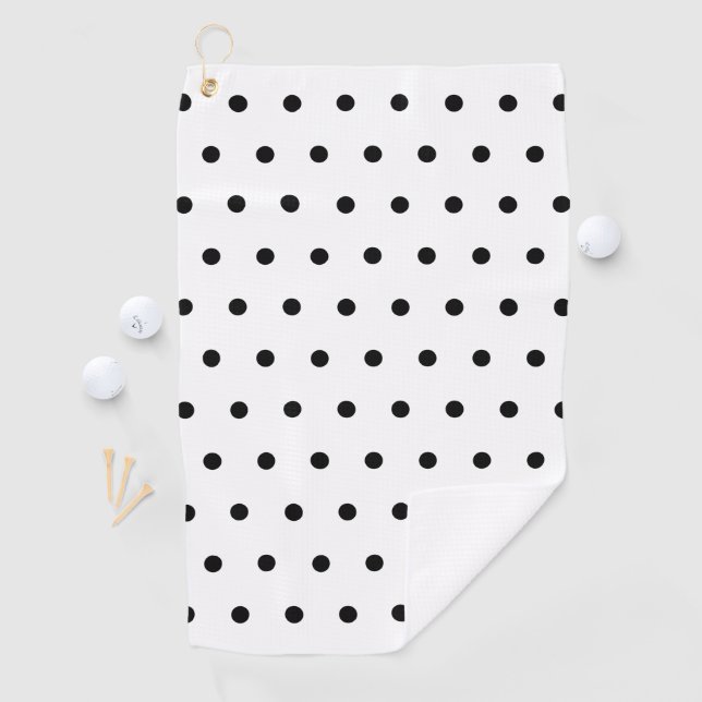 Serviette De Golf Point de polka (En situation)