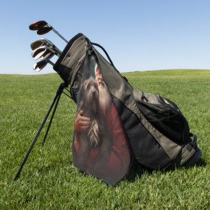 Serviette De Golf Pointeur à poils durs Griffon Noël du Père Noël