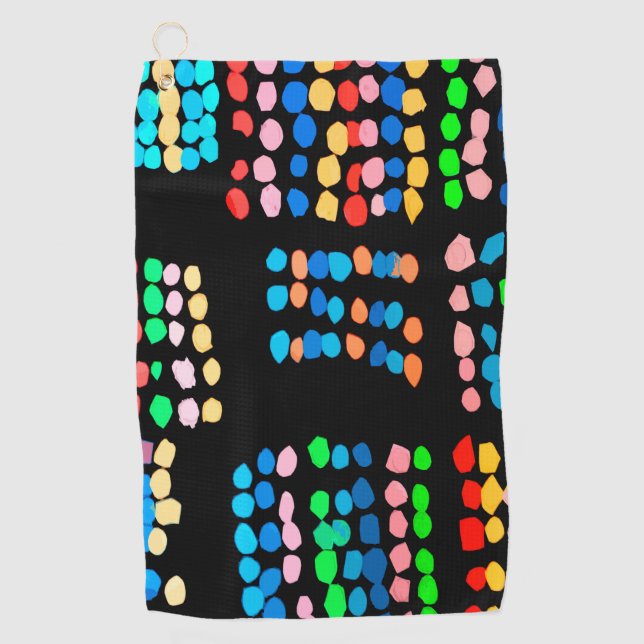 Serviette De Golf Points colorés (Devant)