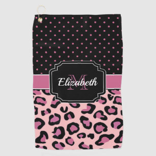 Serviette De Golf Points et Empreintes de léopard