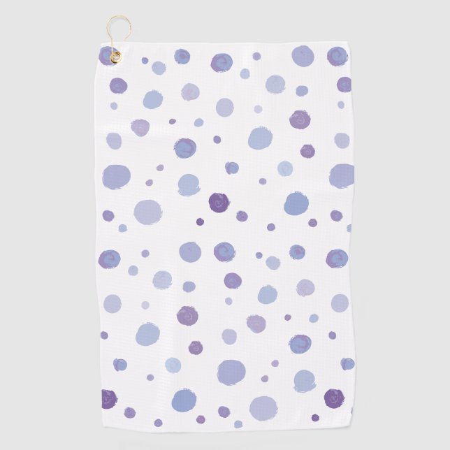 Serviette De Golf pois peint à la main (Devant)
