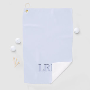 Serviette De Golf Police d'ombre monogramme minimaliste Boho bleu