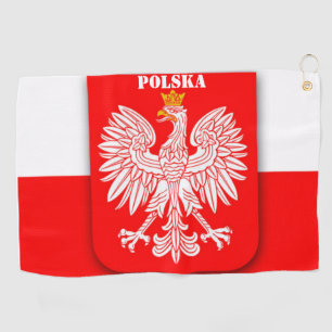 Serviette De Golf Pologne Drapeau Football patriotique Polska