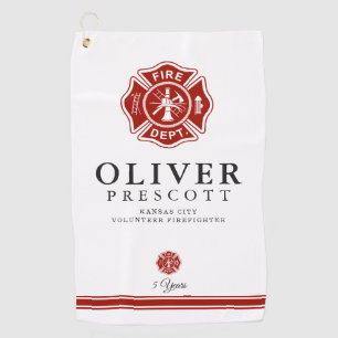 Serviette De Golf Pompier volontaire Symbole croisé maltais