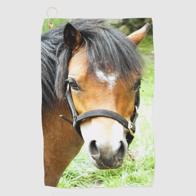 SERVIETTE DE GOLF PONY BROWN (Devant)