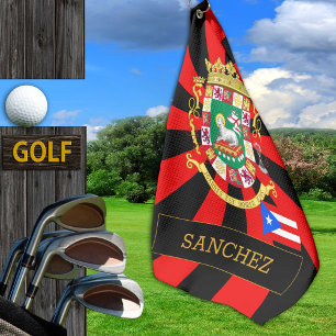 Serviette De Golf Porto Rico Golf & drapeau portoricain / Patriotes