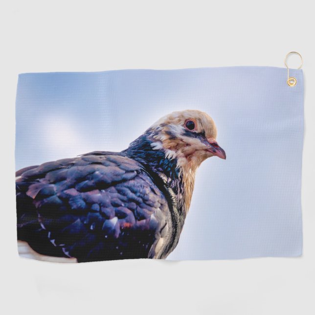Serviette De Golf Portrait de Pigeon (Horizontal)