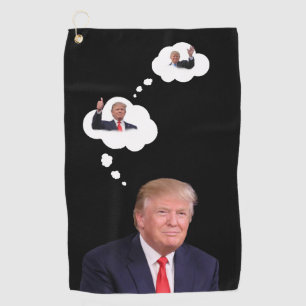 Serviette De Golf Portrait 🇺 président de Trump 🇸 😁 souriant