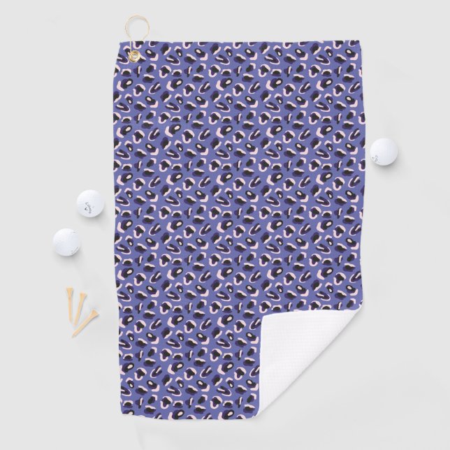 Serviette De Golf Poster de animal Abstrait pourpre (En situation)