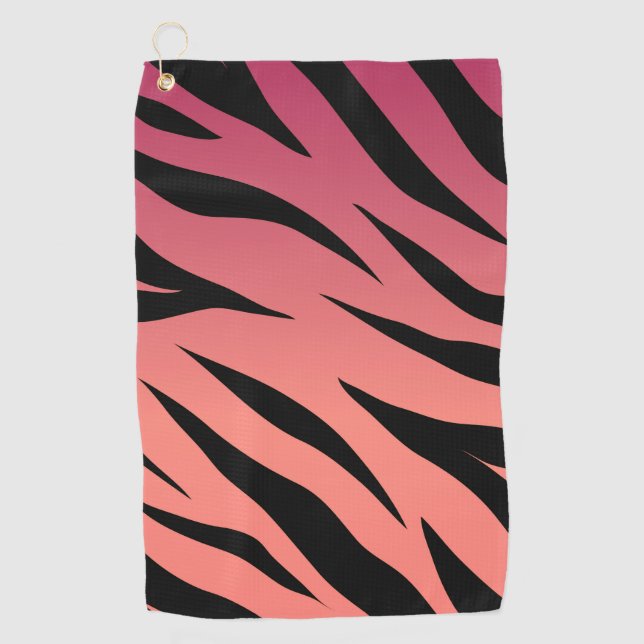 Serviette De Golf Poster de animal rose (Devant)