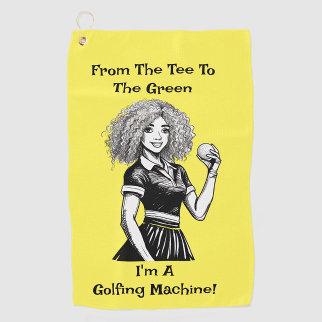 Serviette de golf pour femmes Machine de golf (Devant)