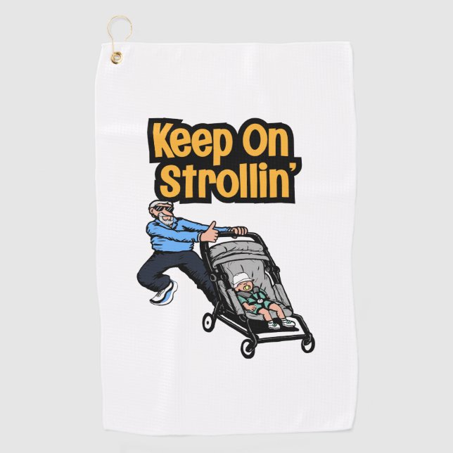 Serviette de golf pour grand-père Cool (Devant)