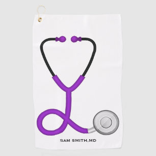 Serviette De Golf Pour les médecins et infirmières Violet Stethosc