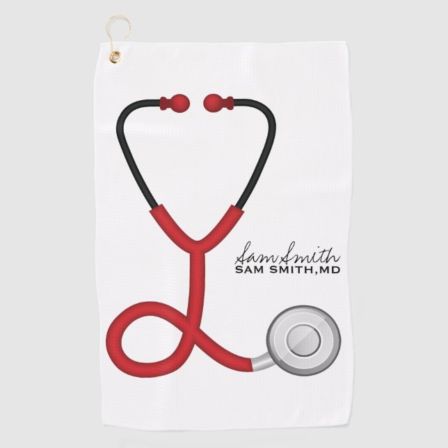 Serviette De Golf Pour les médecins et les infirmières Stethoscope r (Devant)