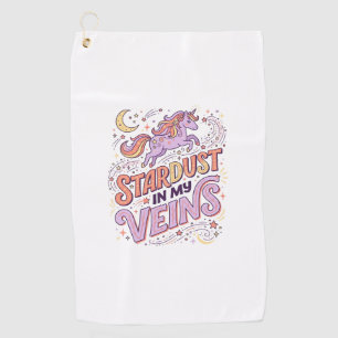 Serviette De Golf Poussière d'étoile de licorne dans mes veines conc