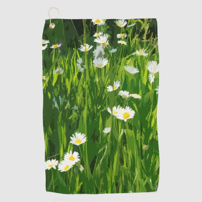 Serviette De Golf pré fleuri (Devant)