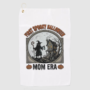Serviette De Golf Première Maman Halloween Gravure Vintage Sorcière