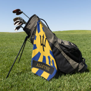 Serviette De Golf Premium Barbados Golf & Barbados Flag / Patriotes