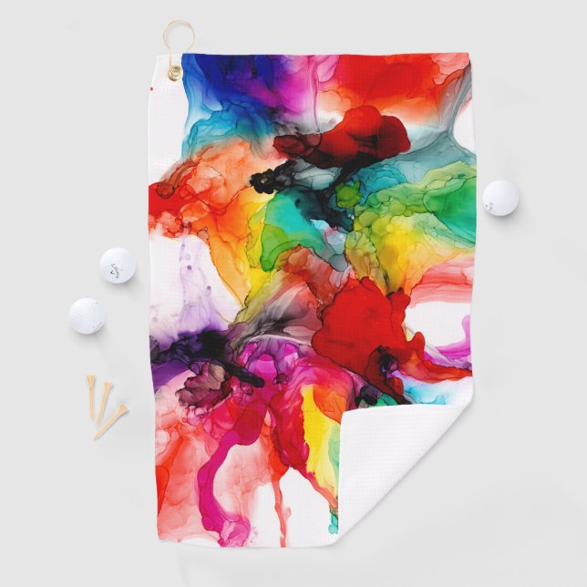 Serviette De Golf Prisme de bijoux - Aquarelle (En situation)