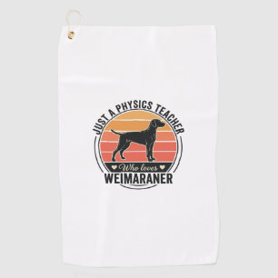 Serviette De Golf Professeur de physique aime conception de chien vi