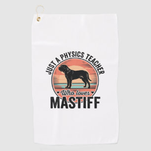 Serviette De Golf Professeur de physique aime Mastiff Vintage T-shir