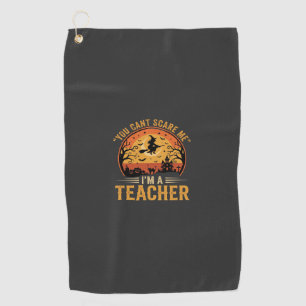 Serviette De Golf Professeur Halloween Sorcière Chat Design