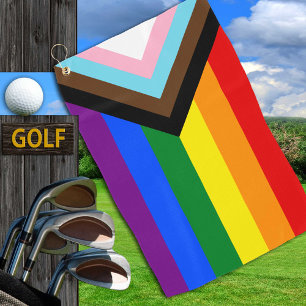 Serviette De Golf Progrès Rainbow Flag serviette, Pride Golf / LGBTQ