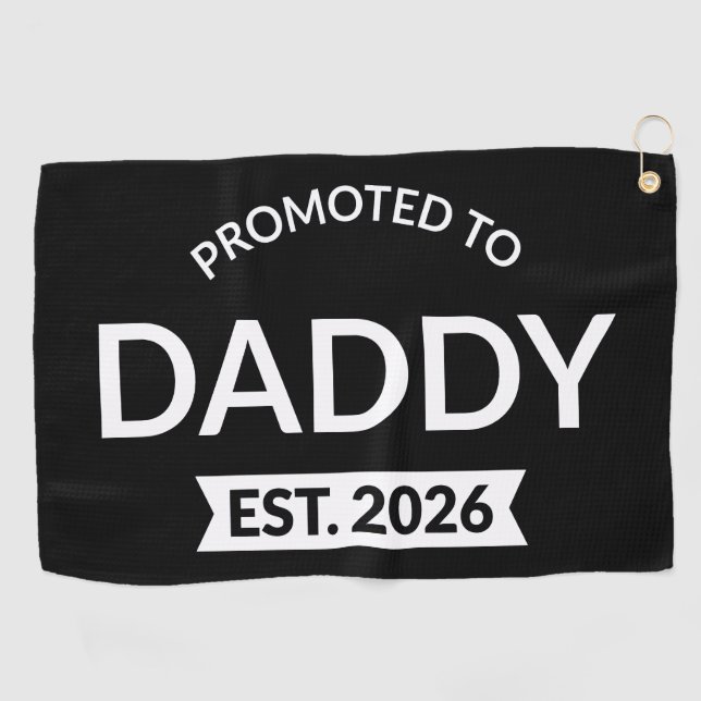 Serviette De Golf Promoted To Daddy Est. 2026 II (Horizontal)