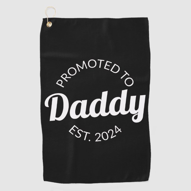 Serviette De Golf Promu À Daddy Est. 2024 I (Devant)