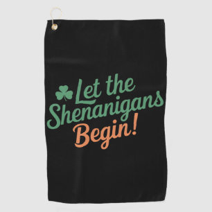 Serviette De Golf Que les Shenanigans commencent drôle irlandais St