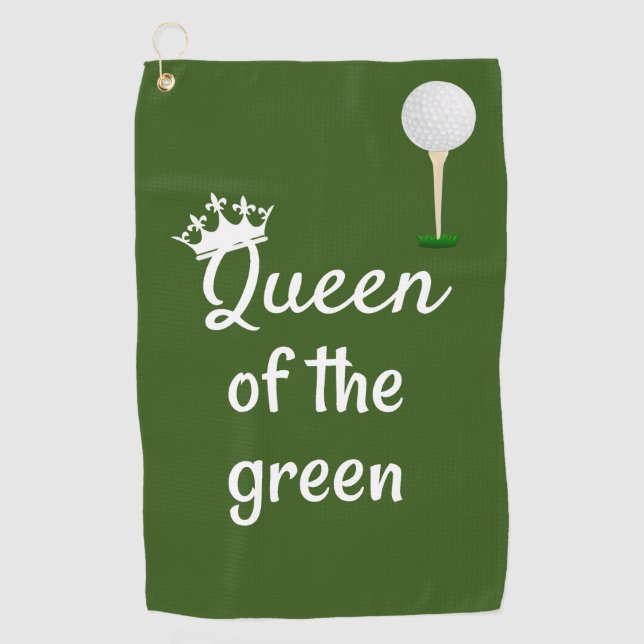Serviette De Golf Queen Of the Green Golf pour elle (Devant)