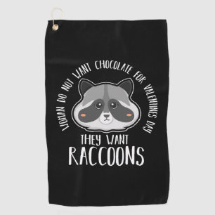 Serviette De Golf Raccoon Lover Raccoon For Valentines Day