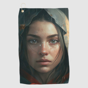 Serviette De Golf Rain hood girl