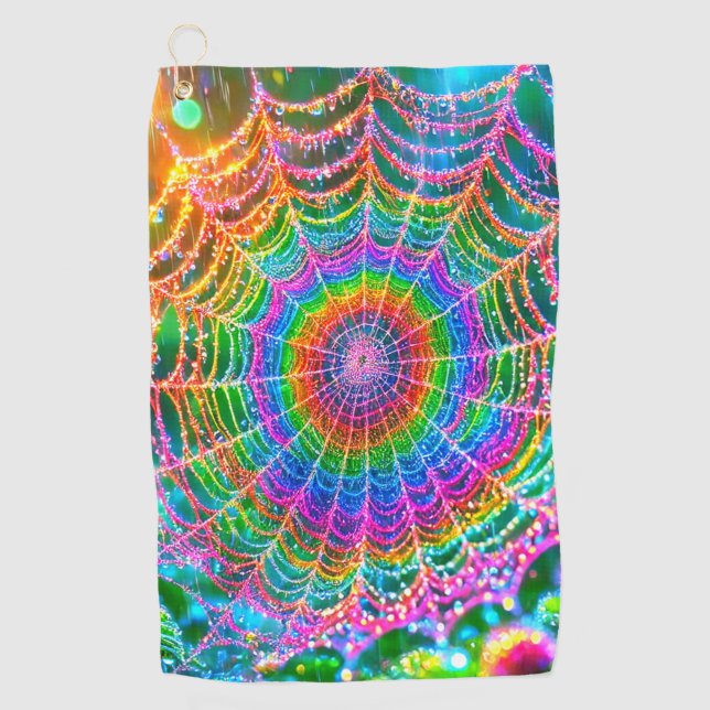 Serviette De Golf Rainbow Spider Web (Devant)