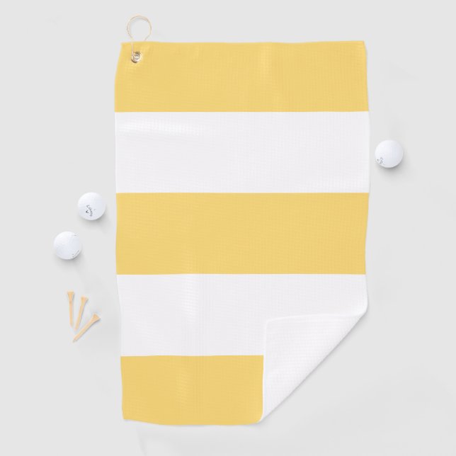 Serviette De Golf Rayé jaune  (En situation)