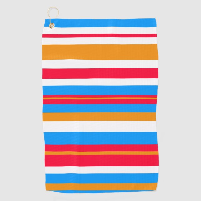 Serviette De Golf rayures colorées (Devant)