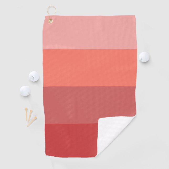 Serviette De Golf Rayures Rose Corail (En situation)